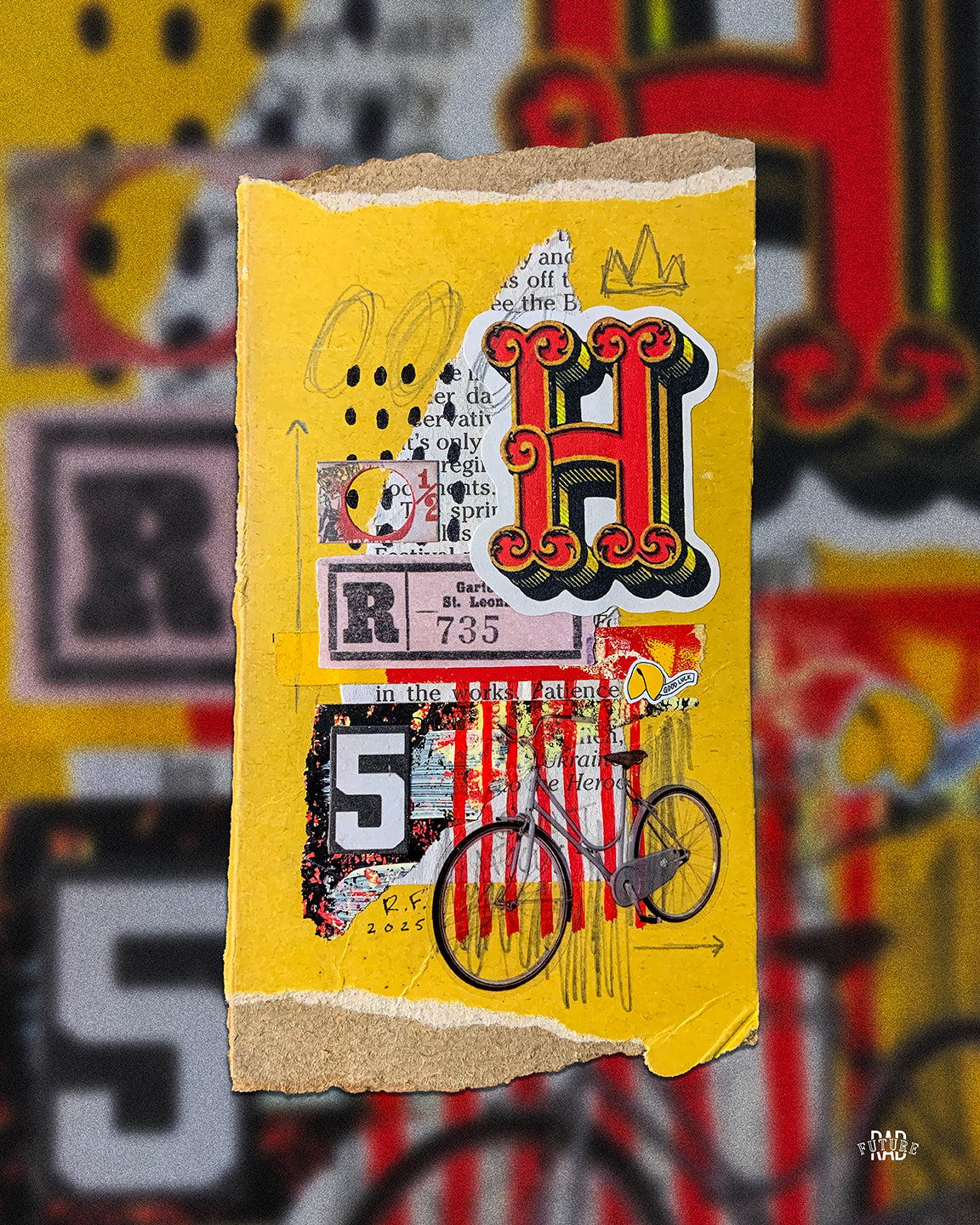 060225 Mixed Media Collage Poster - Rad Future