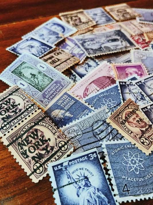 Purple 50pcs Set Postage Stamp - Rad Future