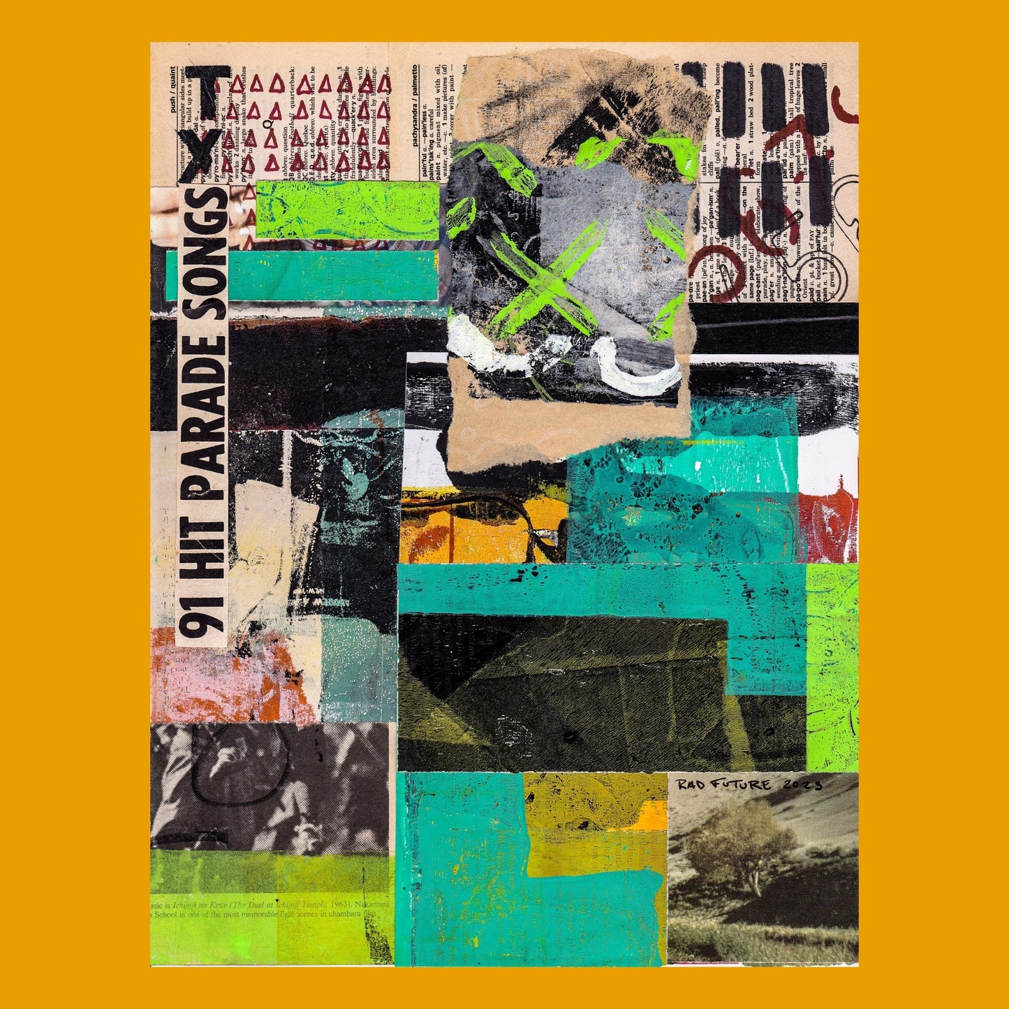 91 Hit - Original Mixed Media Collage - Rad Future