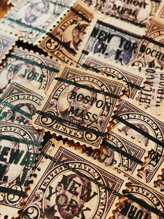 Midnight Purple 50pcs Set Postage Stamp - Rad Future