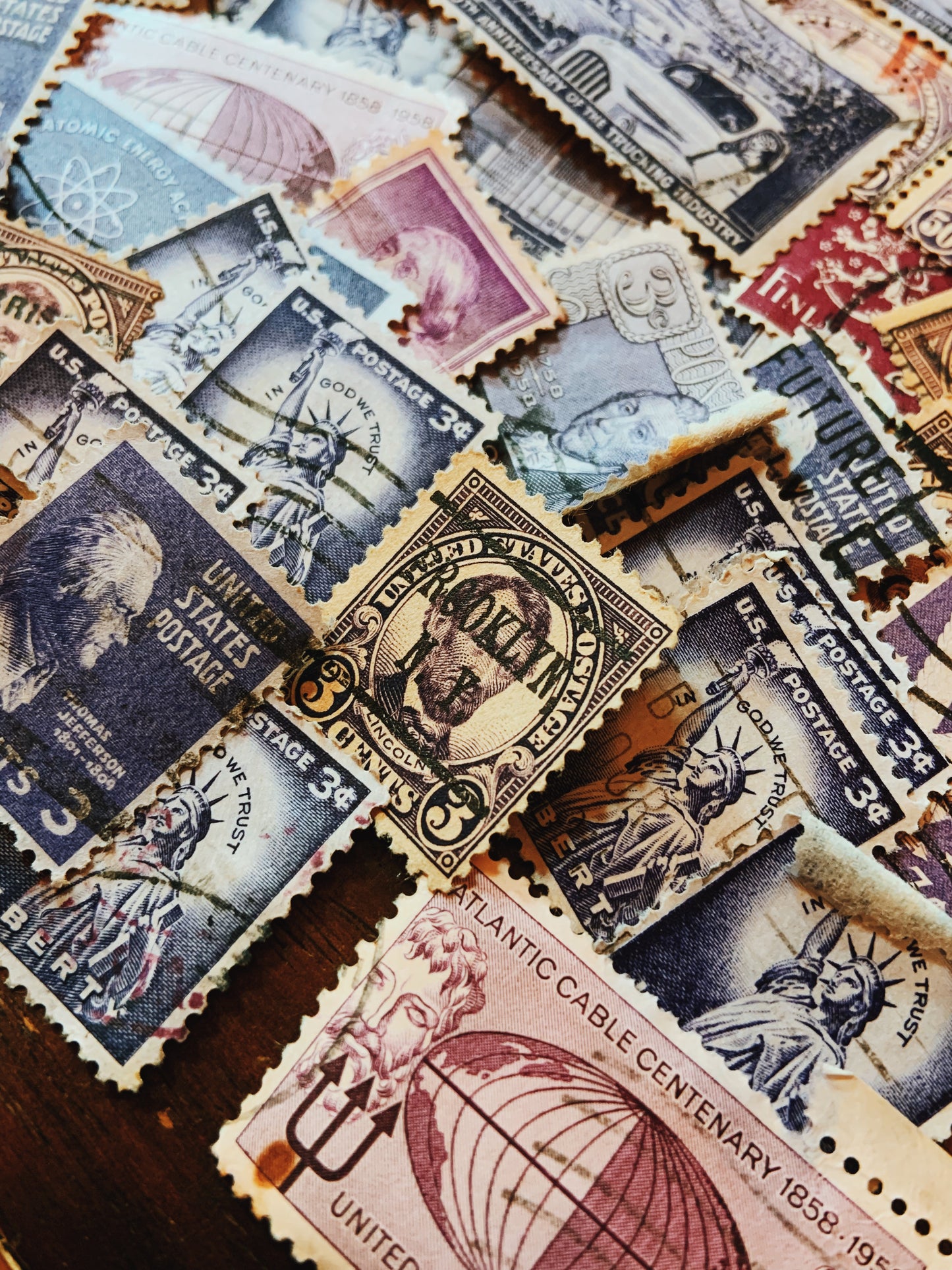 Purple 50pcs Set Postage Stamp - Rad Future