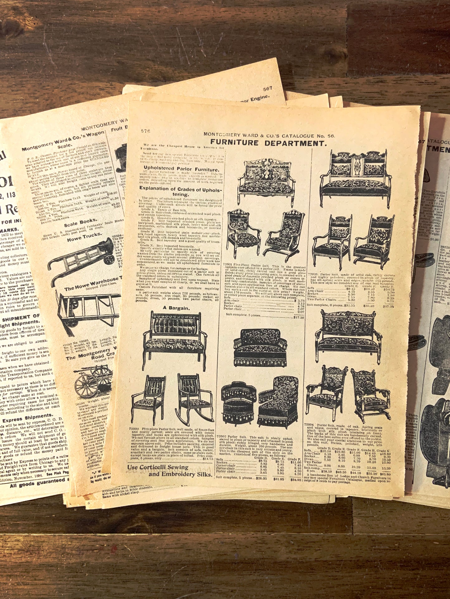 Antique Catalog Sheets - 10pcs