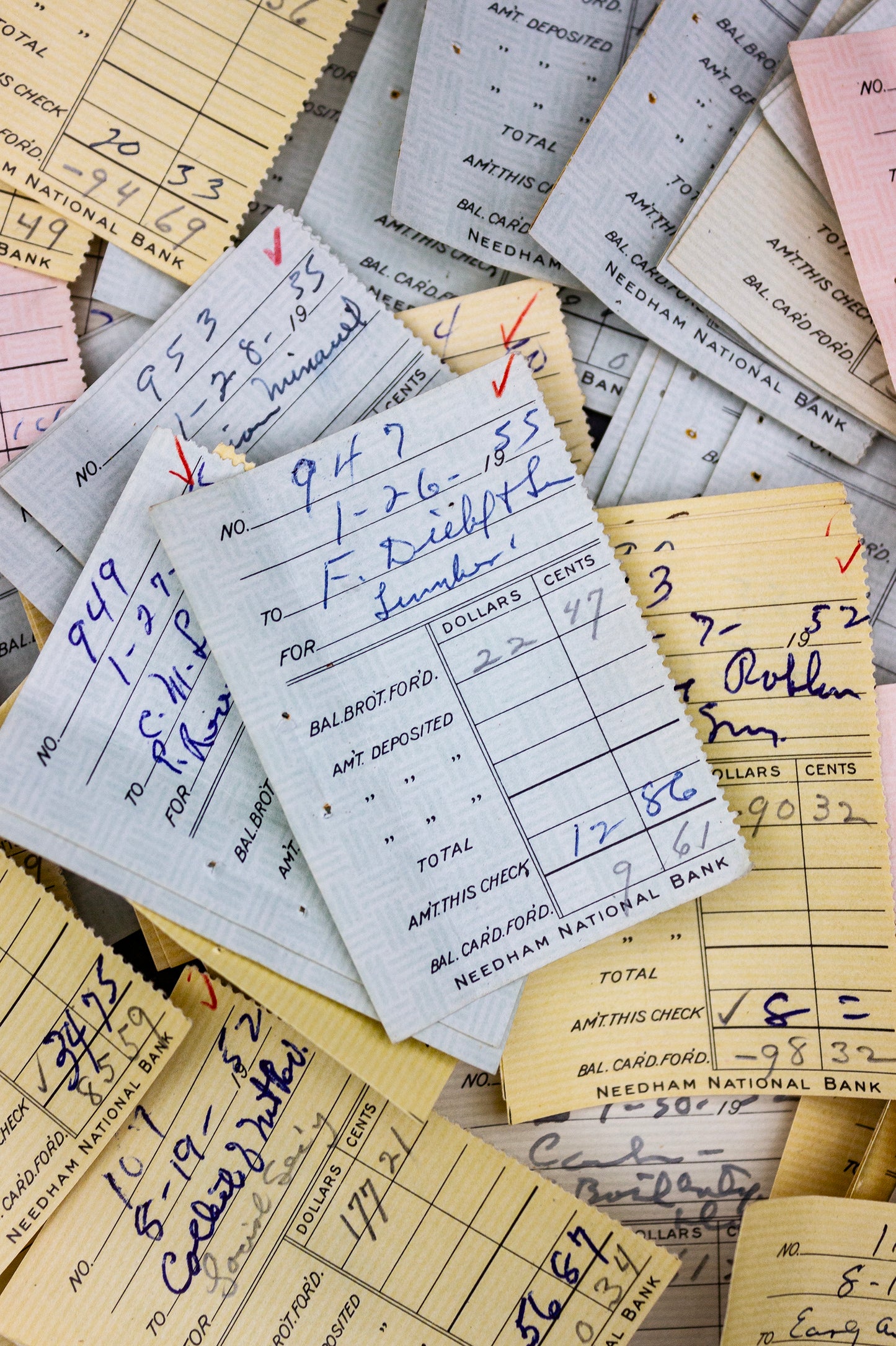 Used Vintage Check Stubs Ephemera - 100pcs - Rad Future