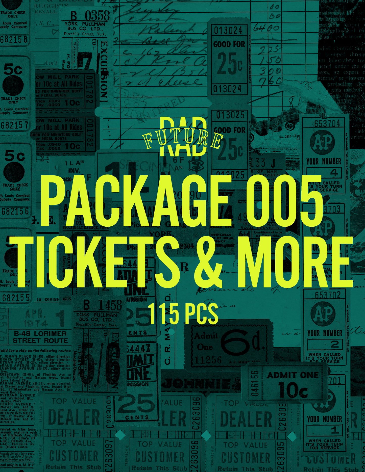 Tickets & More- 115pcs - Design Package 005 - Rad Future