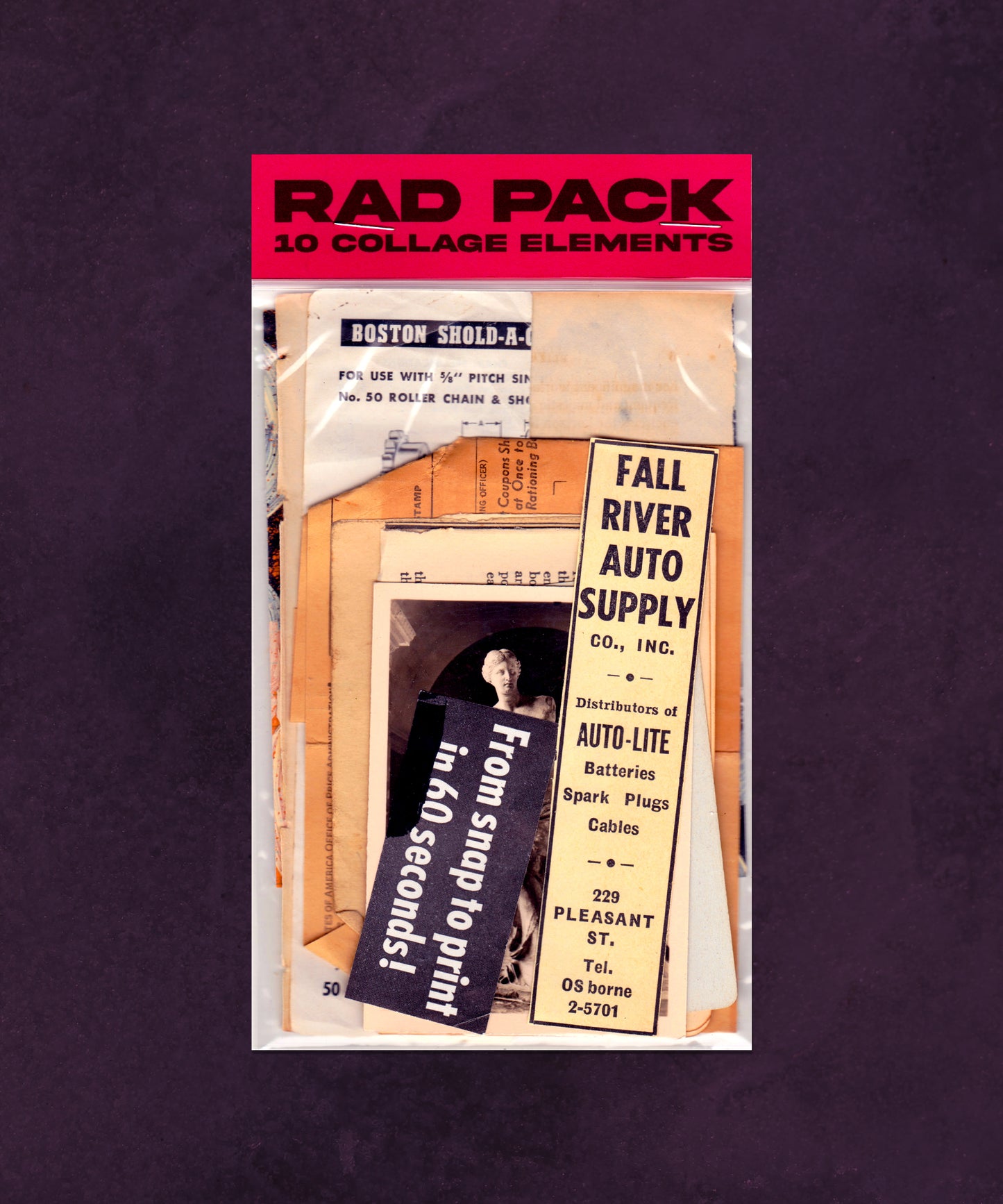 10 Collage Scrapbook Journal Elements - Vintage Antique - Rad Future