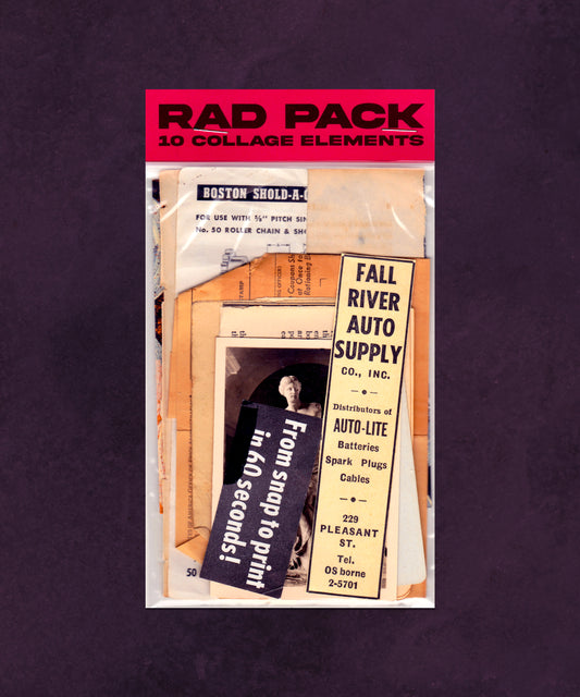 10 Collage Scrapbook Journal Elements - Vintage Antique - Rad Future