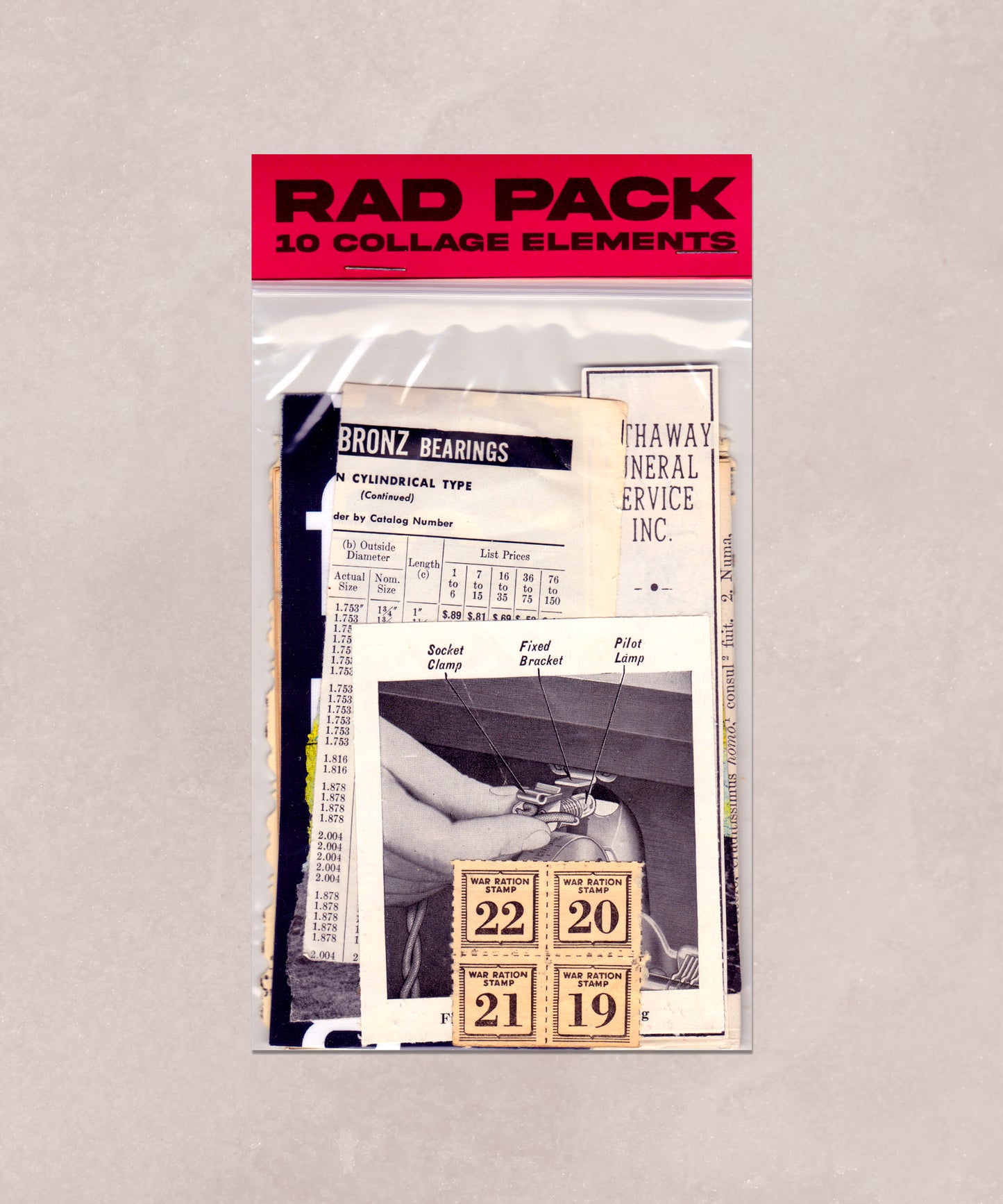 10 Collage Scrapbook Journal Elements - Vintage Antique - Rad Future