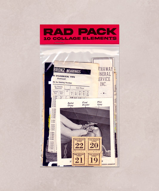 10 Collage Scrapbook Journal Elements - Vintage Antique - Rad Future