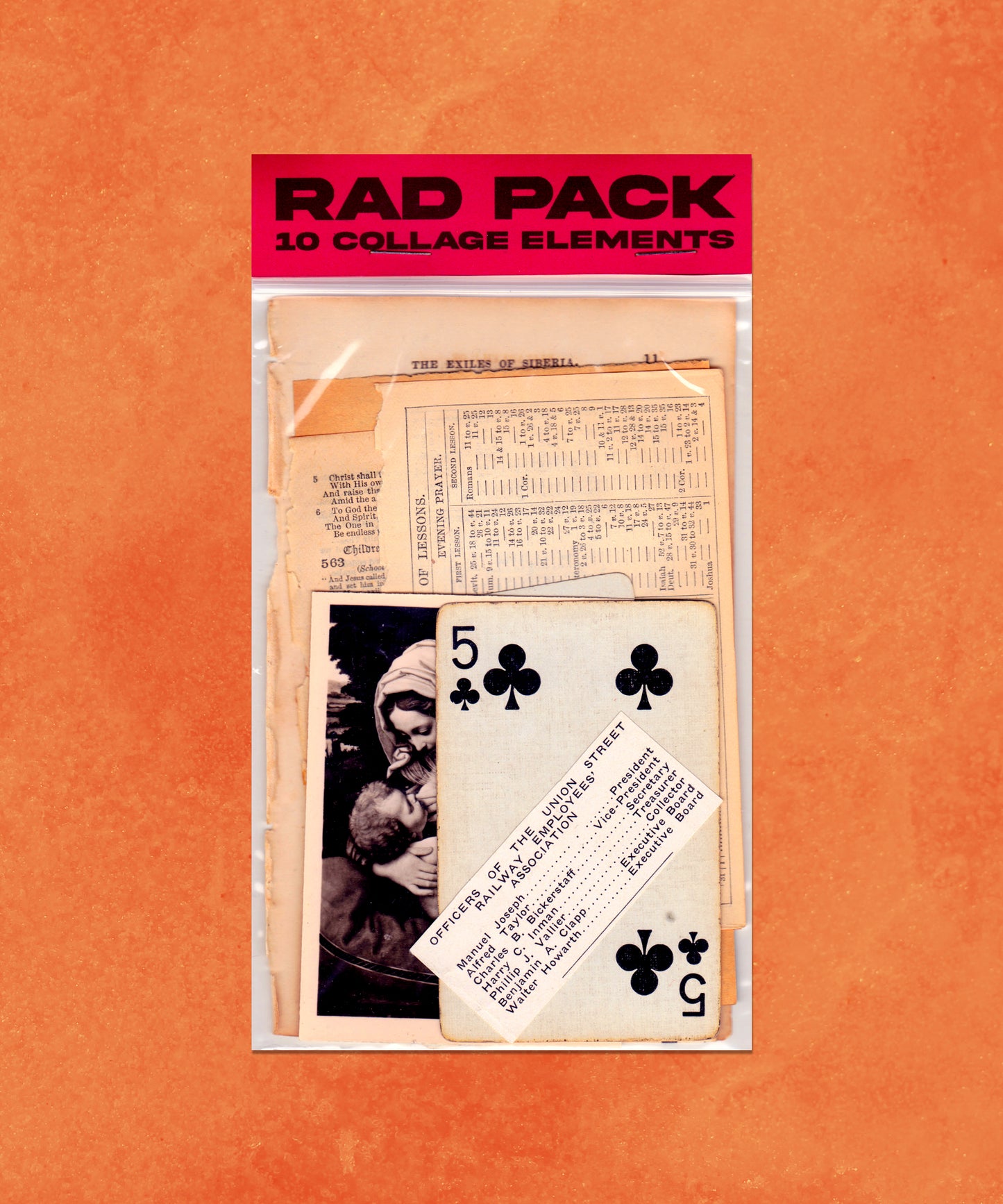 10 Collage Scrapbook Journal Elements - Vintage Antique - Rad Future