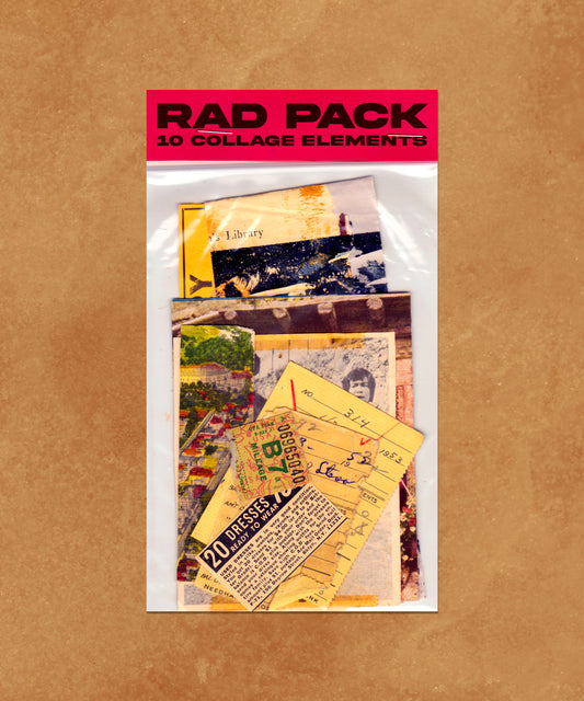 10 Collage Scrapbook Journal Elements - Vintage Antique Mix - Rad Future