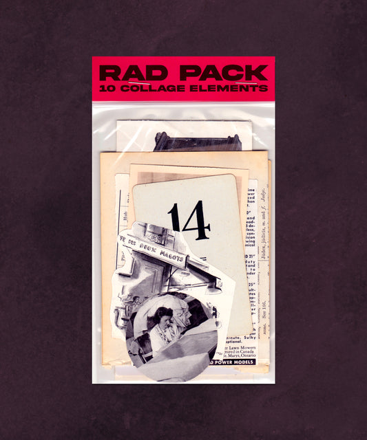 10 Collage Scrapbook Journal Elements - Vintage Antique - Rad Future