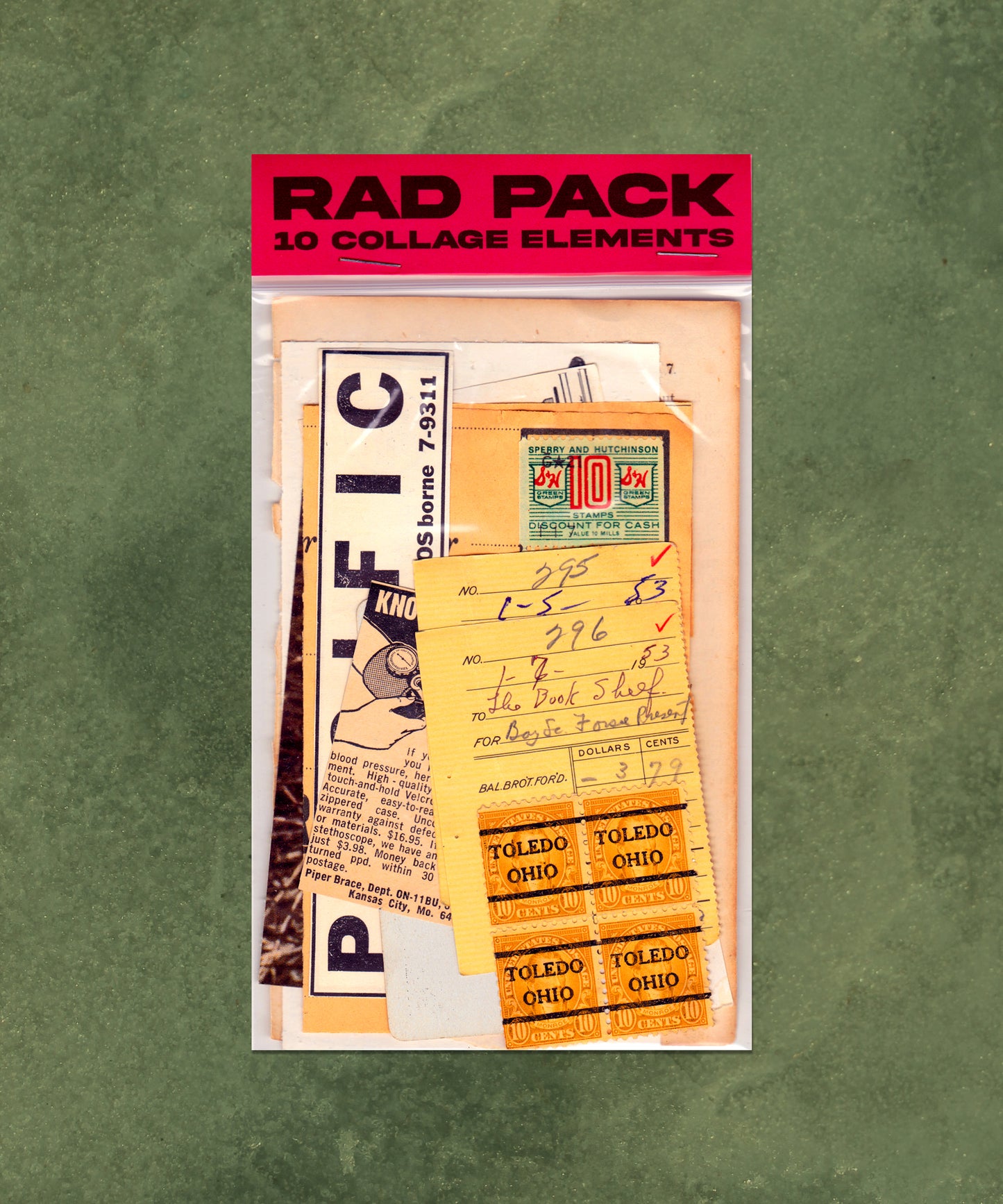 10 Collage Scrapbook Journal Elements - Vintage Antique - Rad Future