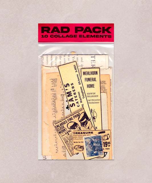 10 Collage Scrapbook Journal Elements - Vintage Antique - Rad Future