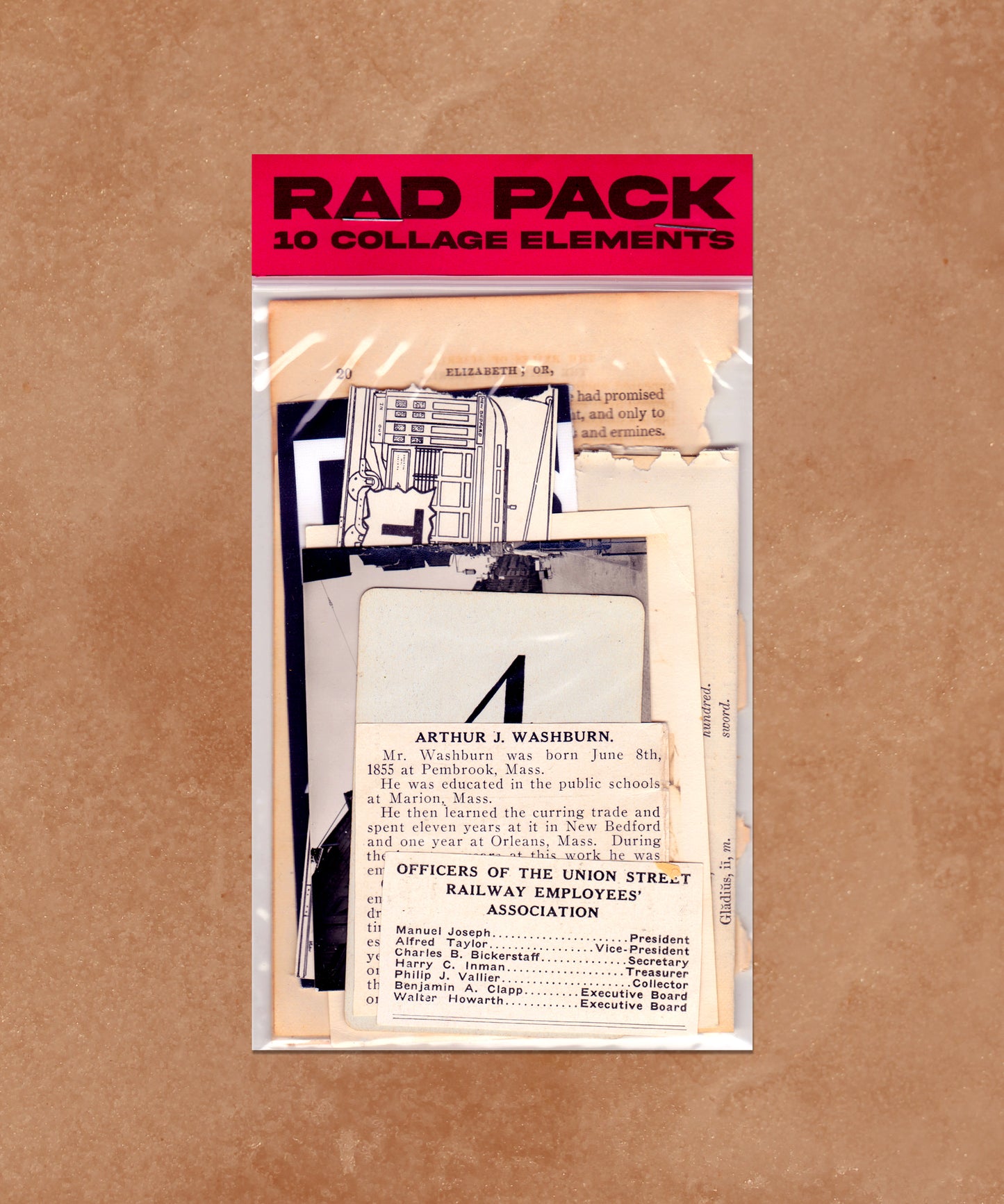 10 Collage Scrapbook Journal Elements - Vintage Antique - Rad Future