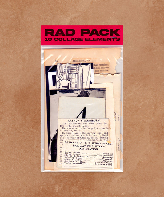 10 Collage Scrapbook Journal Elements - Vintage Antique - Rad Future