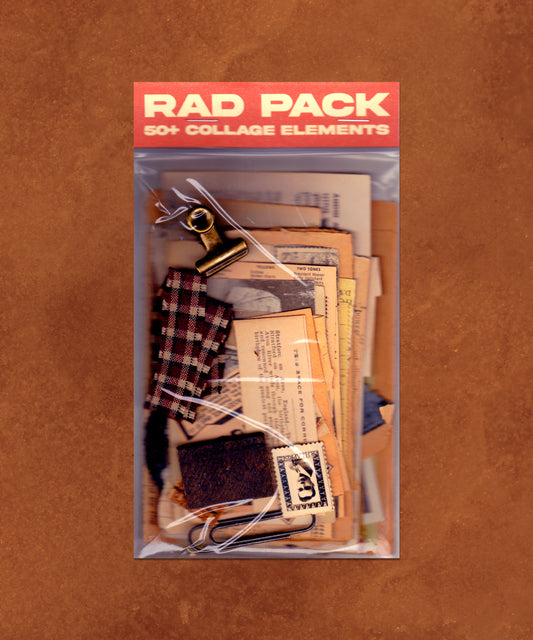 50+ Collage Scrapbook Journal Elements - Real Vintage & Antique - Rad Future