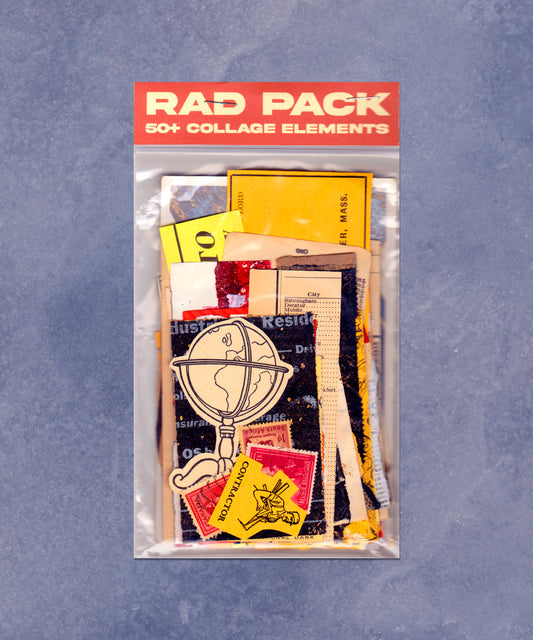 50+ Collage Scrapbook Journal Elements - Clippings, Stamps, Vintage - Rad Future