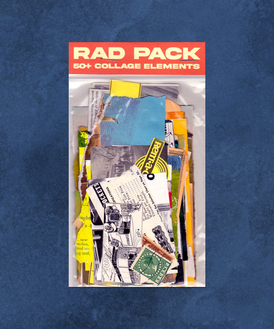 50+ Collage Scrapbook Journal Elements - Mixed Vintage Antique - Rad Future