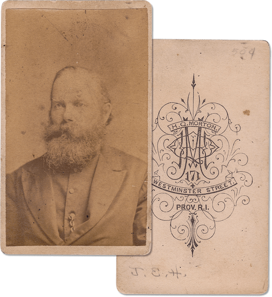 Antique Portrait of Bearded Man by H.Q. Morton, Providence, Rhode Island - Rad Future