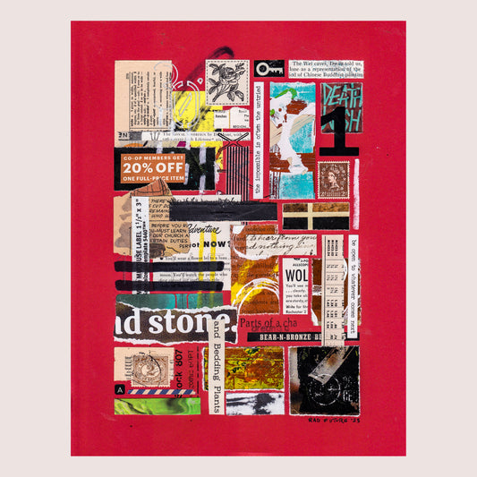 Stone - Original Mixed Media Collage - Rad Future