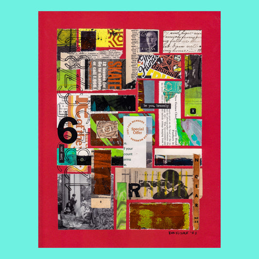 Love You - Original Mixed Media Collage - Rad Future