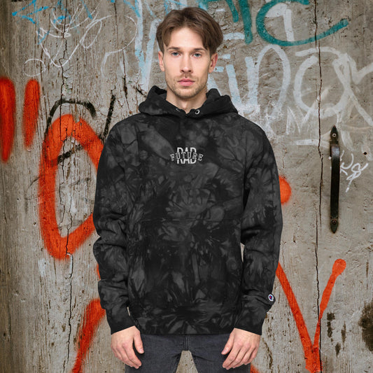 Logo - Unisex Champion tie-dye hoodie - Rad Future