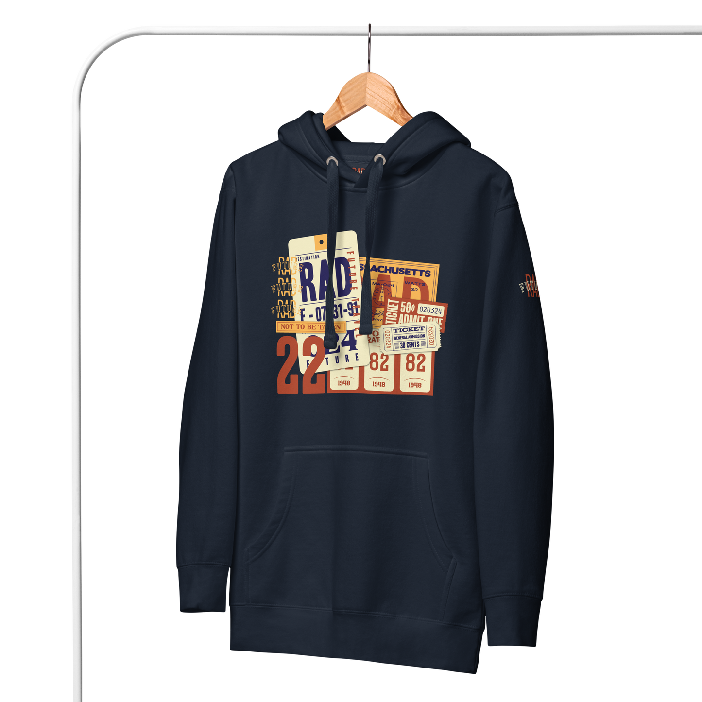Unisex Hoodie - Vintage Inspired Digital Collage - Rad Future