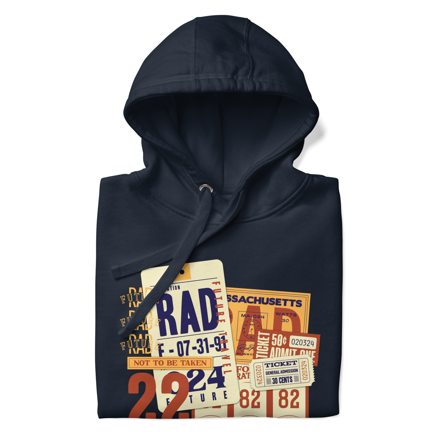 Unisex Hoodie - Vintage Inspired Digital Collage - Rad Future