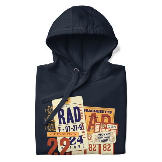 Unisex Hoodie - Vintage Inspired Digital Collage - Rad Future
