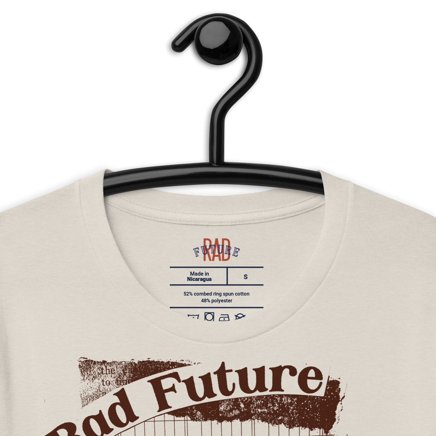 Orange/Brown Vintage Distressed Unisex t-shirt Design - Rad Future