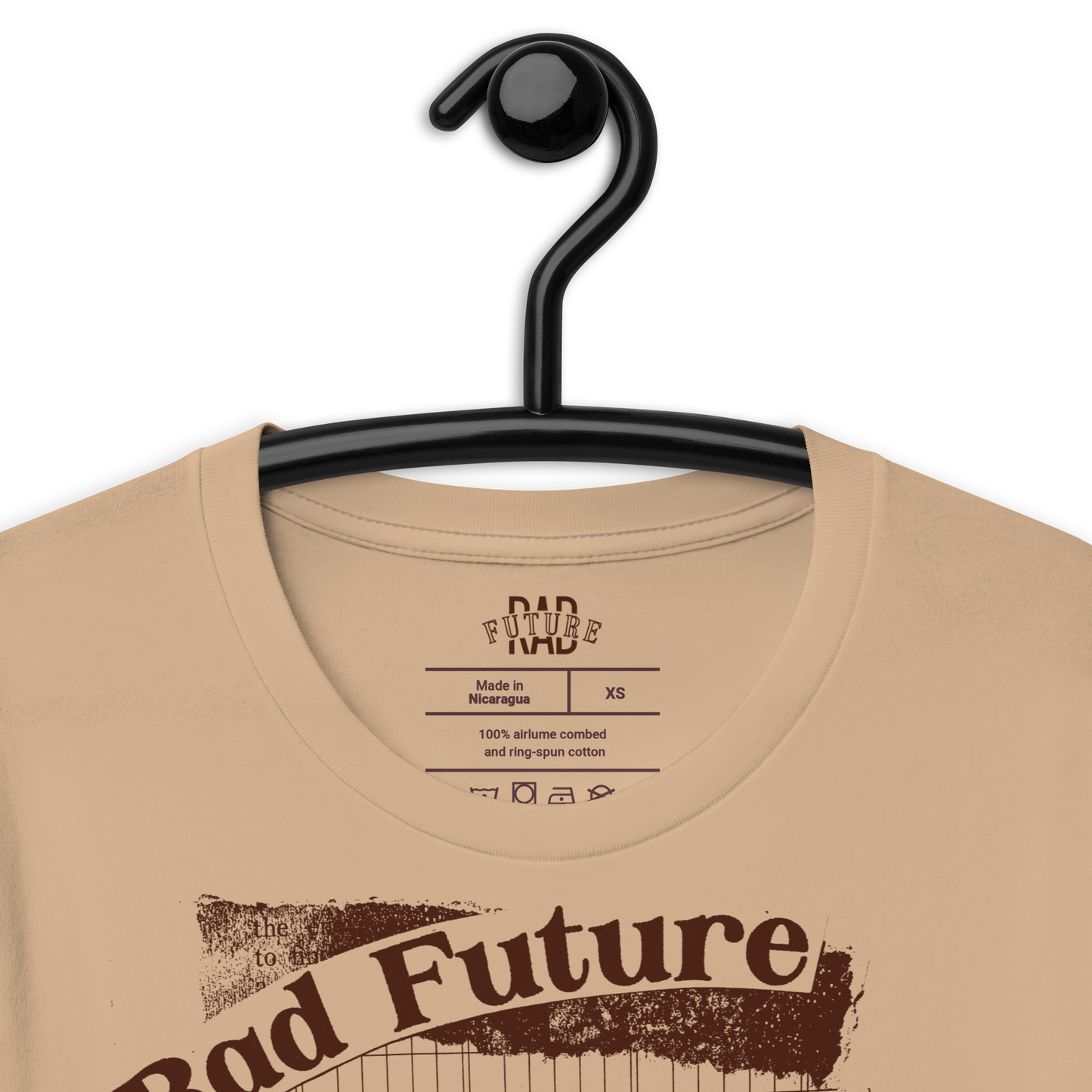 Orange/Brown Vintage Distressed Unisex t-shirt Design - Rad Future