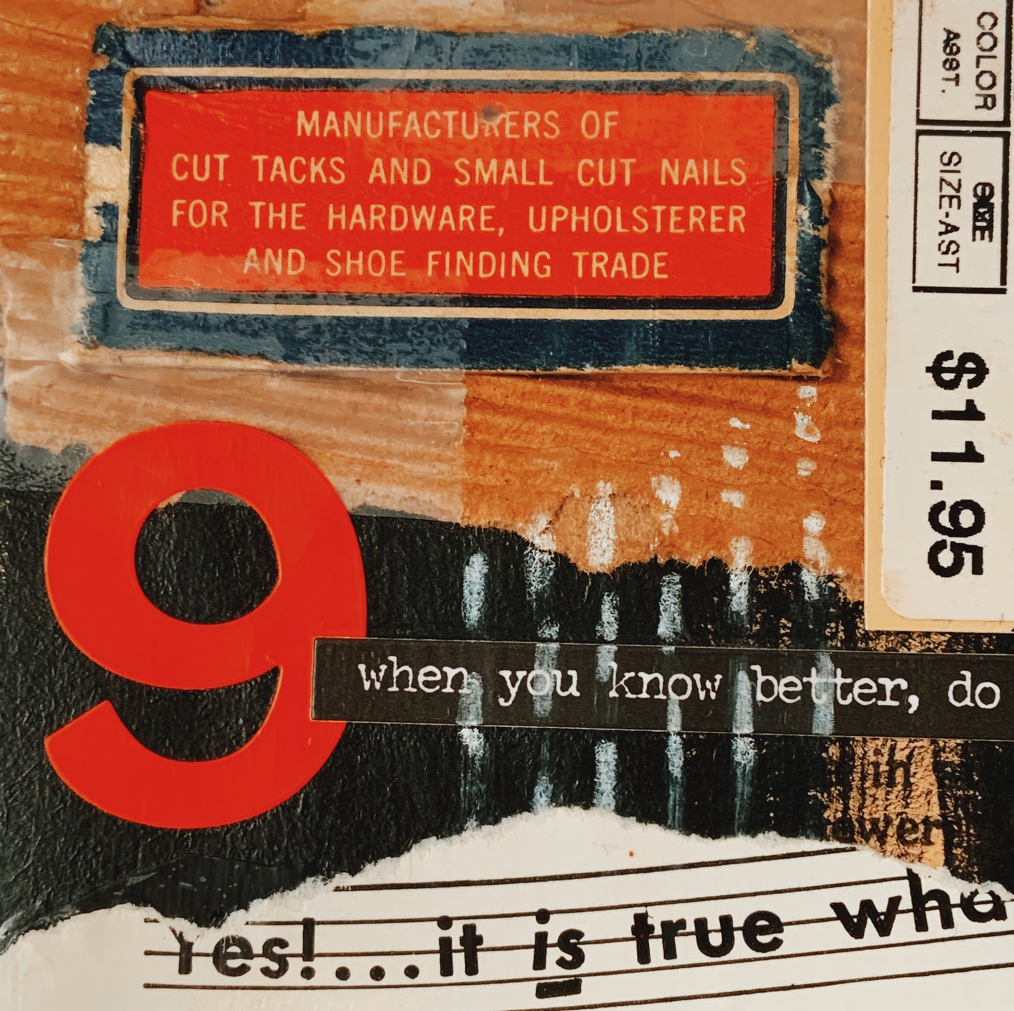 You Know - Original Mixed Media Collage Piece On Canvas - Rad Future