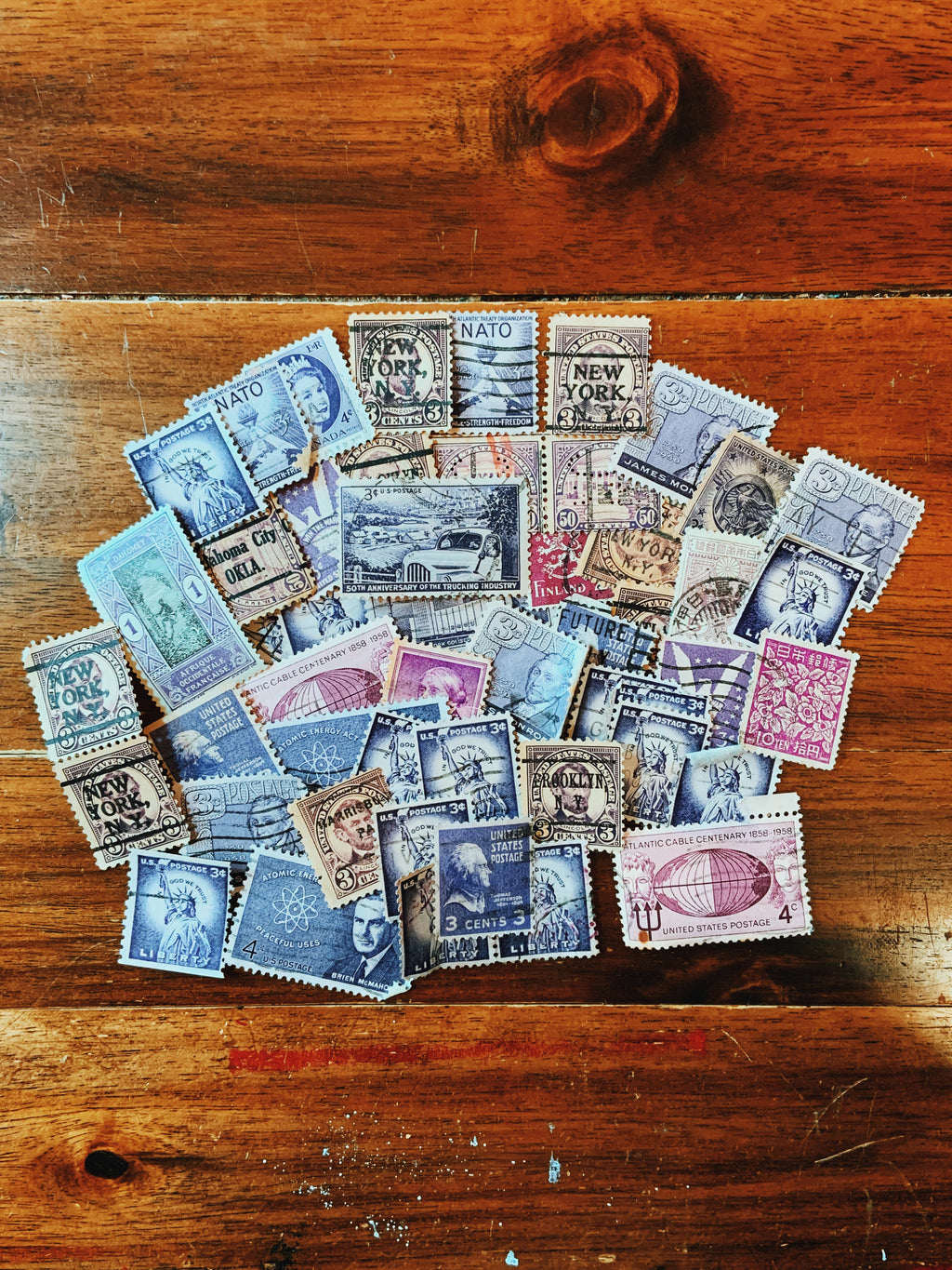 Purple 50pcs Set Postage Stamp - Rad Future