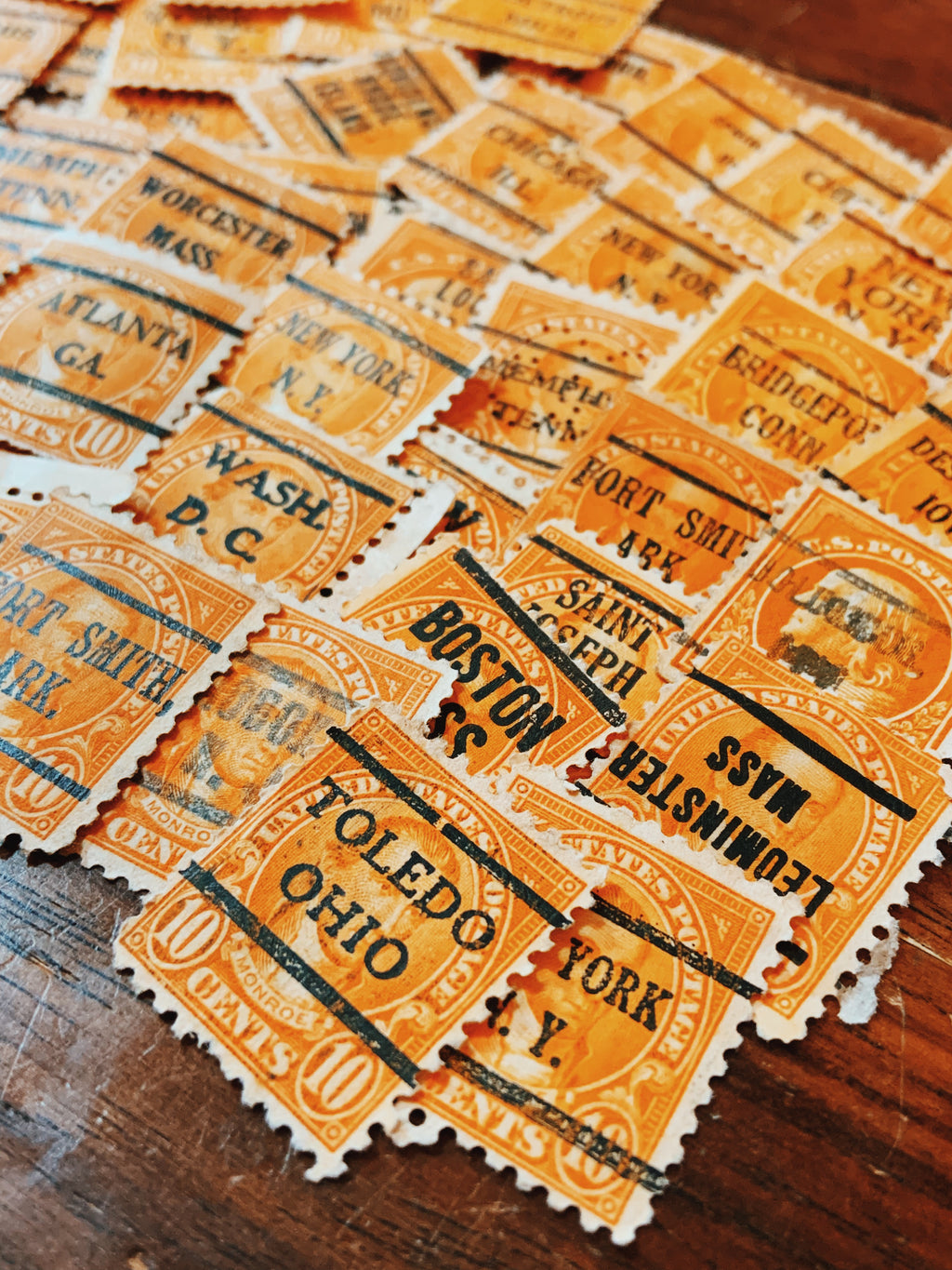Yellow 50pcs Set Postage Stamps - Rad Future