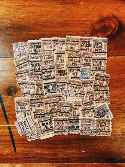 Midnight Purple 50pcs Set Postage Stamp