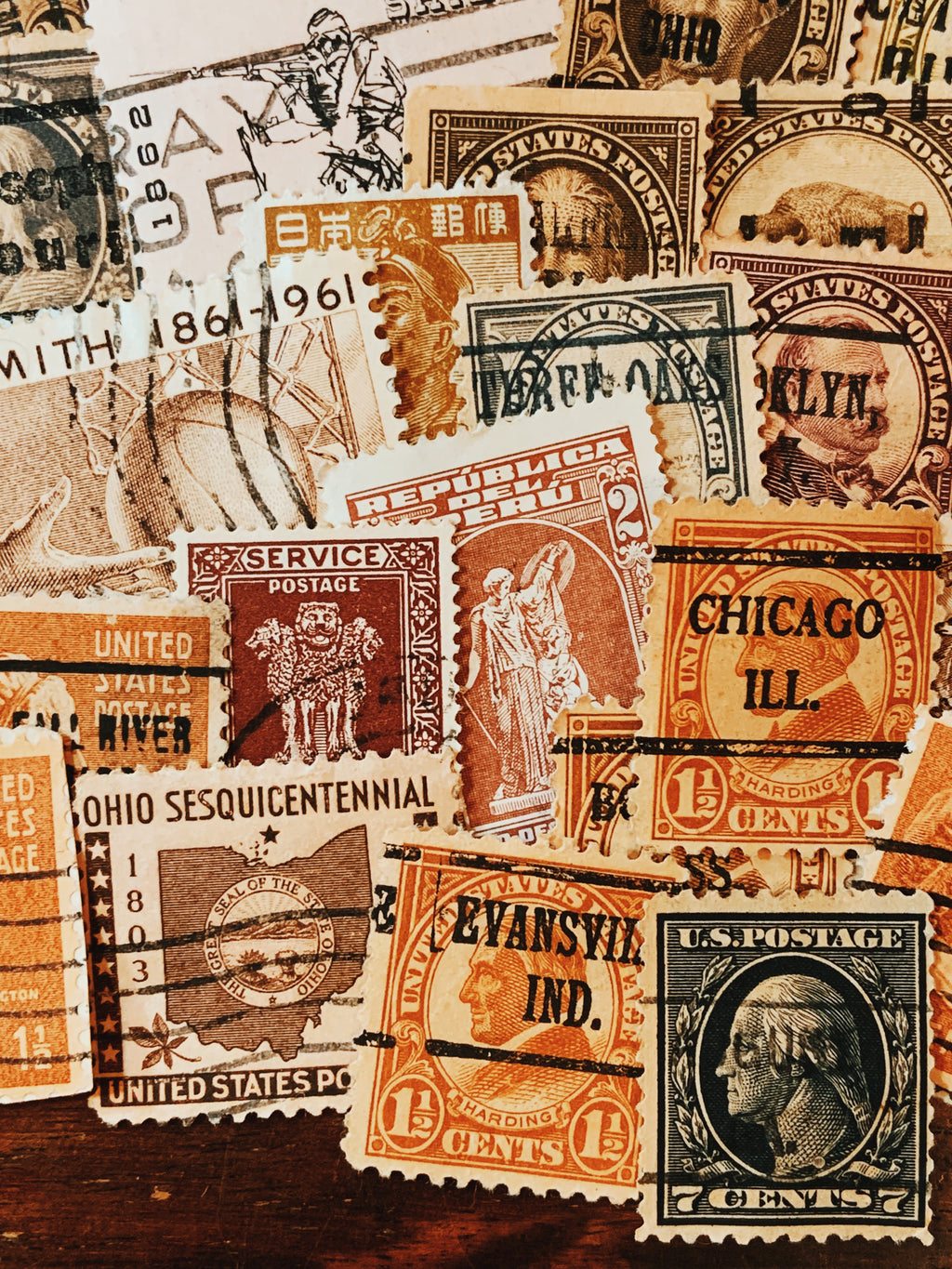Earth 100pcs Set Postage Stamp - Rad Future