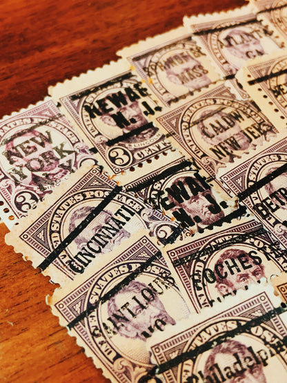 Midnight Purple 50pcs Set Postage Stamp