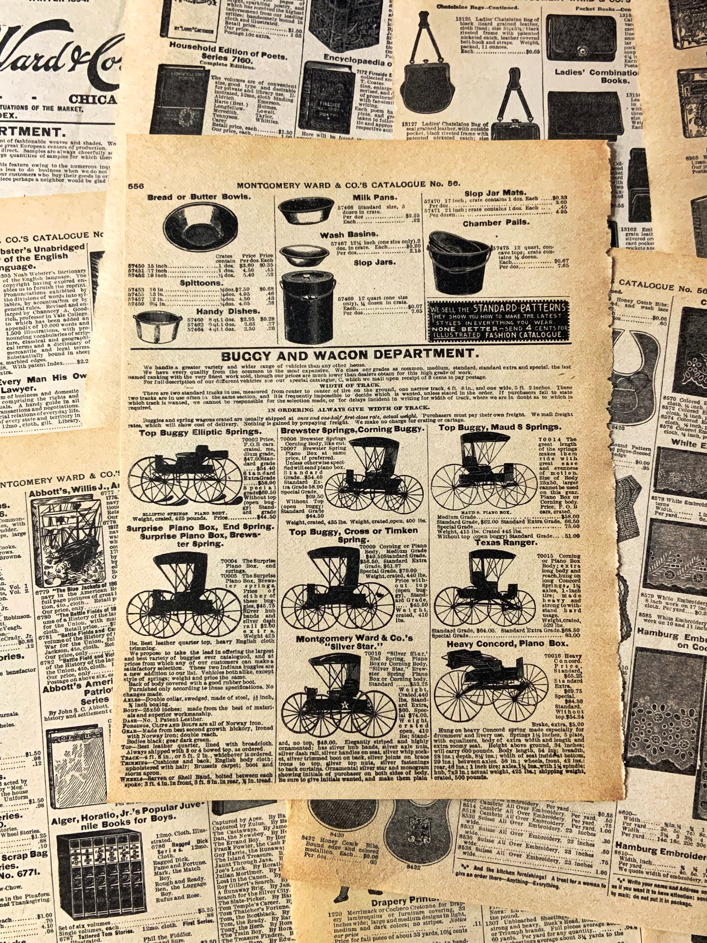 Antique Catalog Sheets - 10pcs