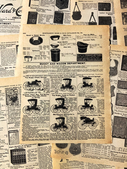 Antique Catalog Sheets - 10pcs