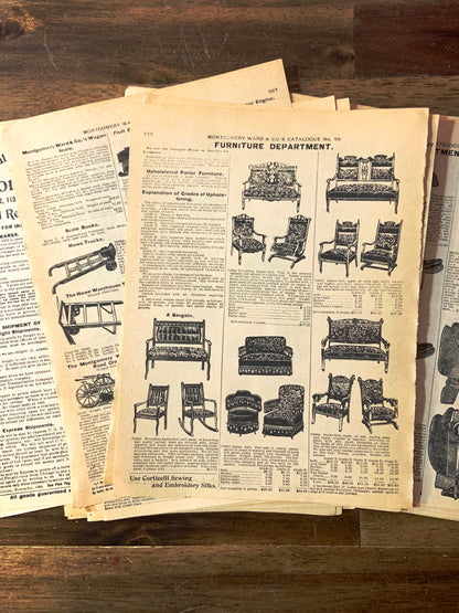Antique Catalog Sheets - 10pcs