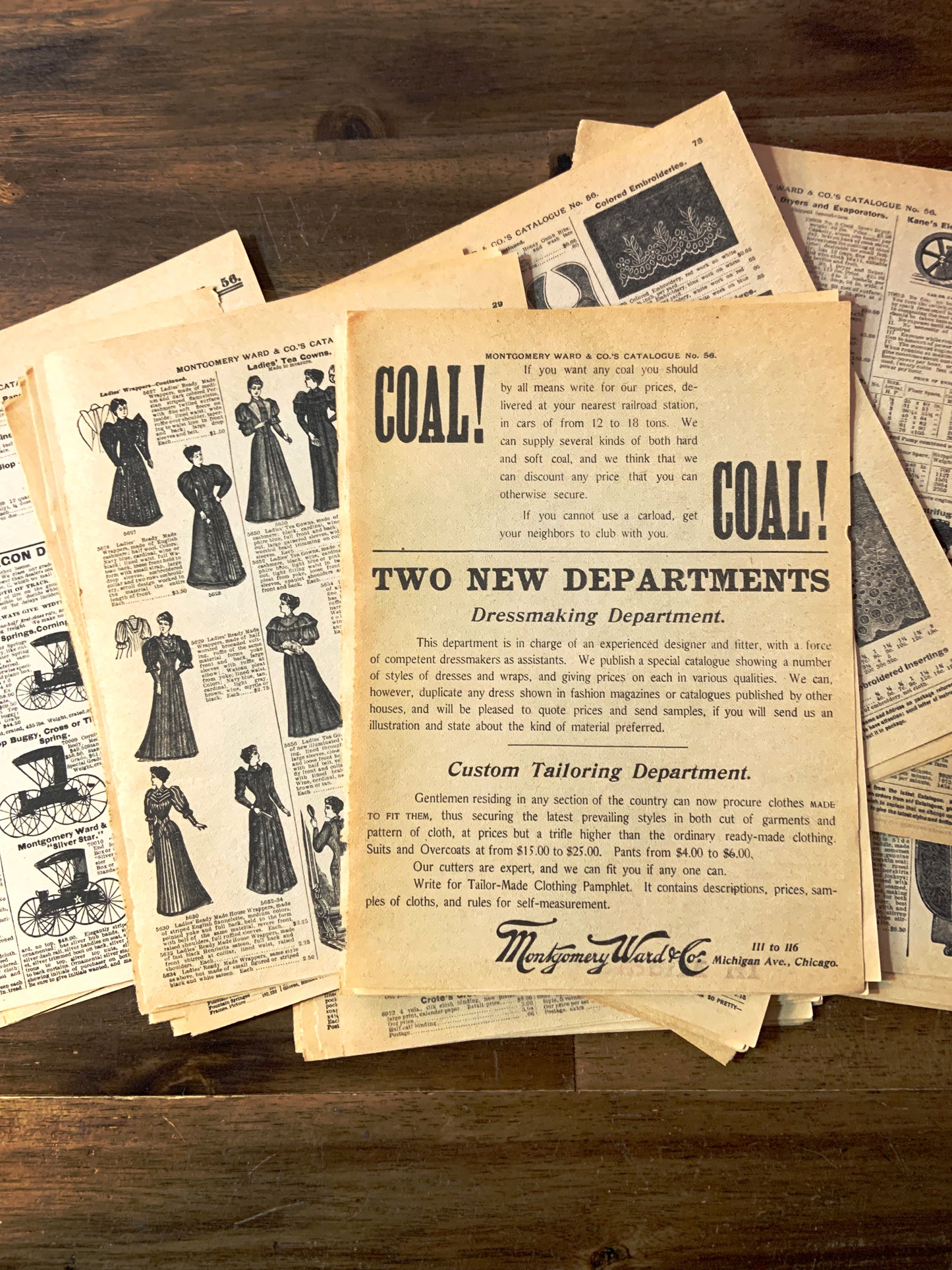 Antique Catalog Sheets - 10pcs