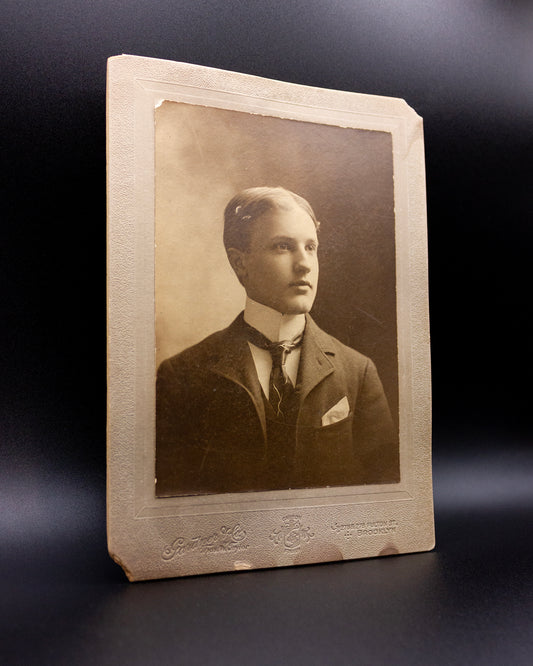Antique Photograph of Young Man. Brooklyn NY. Clifford Fay. - Rad Future
