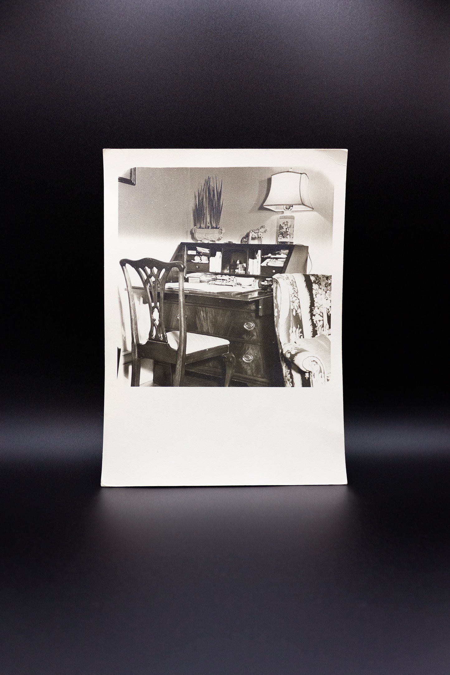 Antique Home Desk Photo Black and White - Rad Future