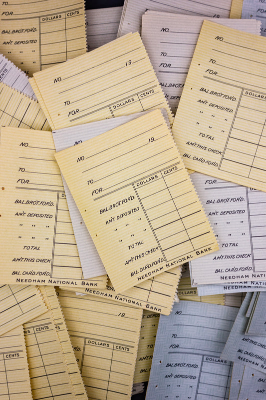 Blank Vintage Check Stubs Ephemera - 100pcs - Rad Future