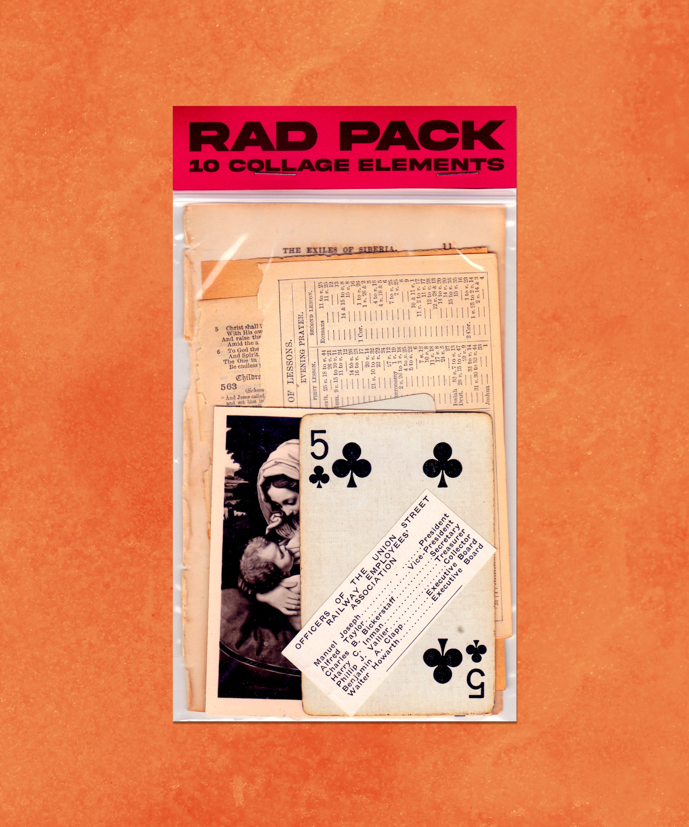 10 Collage Scrapbook Journal Elements - Vintage Antique - Rad Future