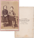 Antique Photograph of Two Children by J.B. Saunders' Photograph Gallery - Rad Future