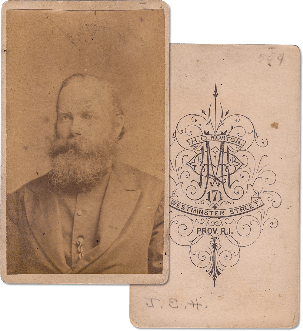 Antique Portrait of Bearded Man by H.Q. Morton, Providence, Rhode Island - Rad Future