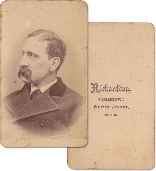 Antique Portrait of Man with Mustache by Rirhardson, Boston - Rad Future