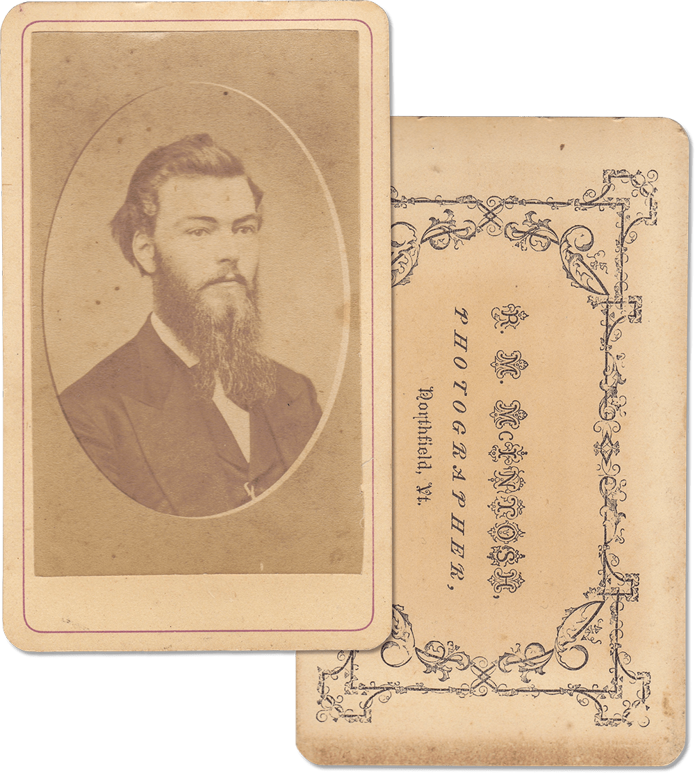 Antique Portrait of Young Bearded Man by R.M. McIntosh, Vermont - Rad Future