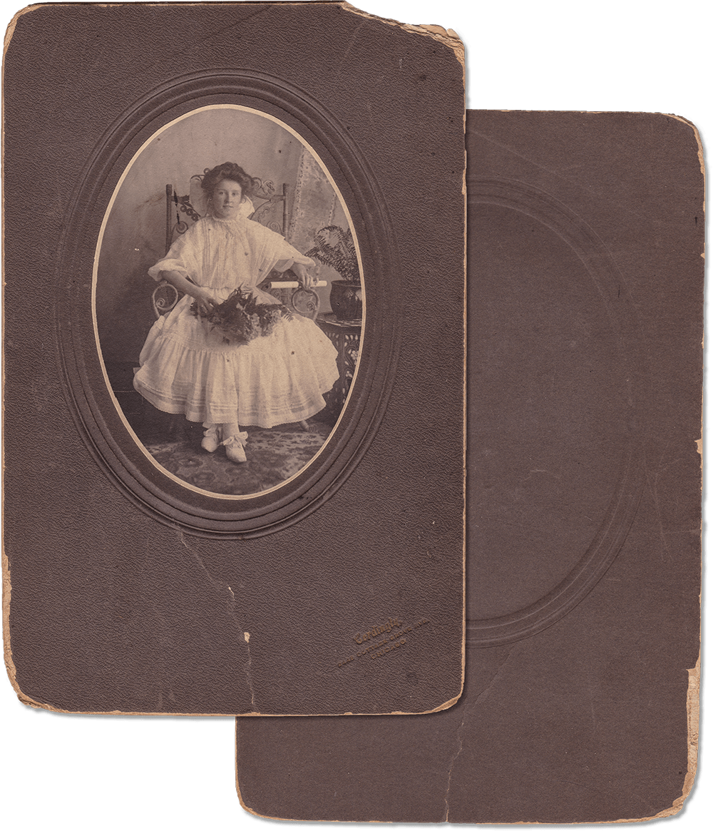 Antique Portrait of Young Woman by Cordingly, Chicago - Rad Future